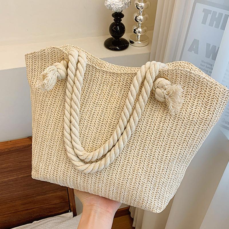 Women's Fashion Straw Large Capacity Shoulder Handbag MultyPros