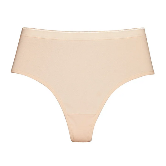 Sexy High Waist Solid Color Thong Women