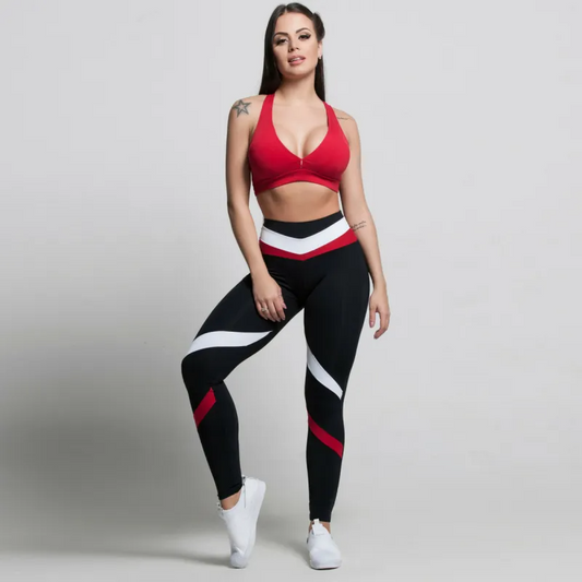 Wholesale Color Block High Waist Yoga Leggings