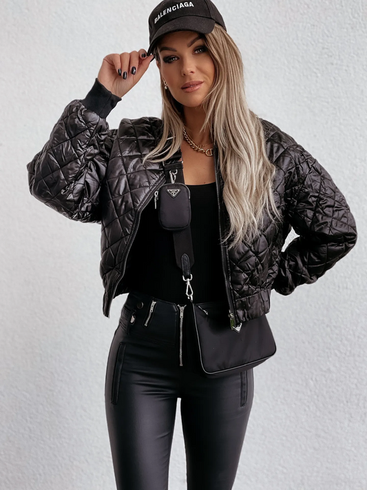 Custom Women’s Quilted Short Baseball Coat