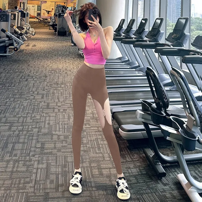 Wholesale Sexy Metal Buckle Sports Leggings