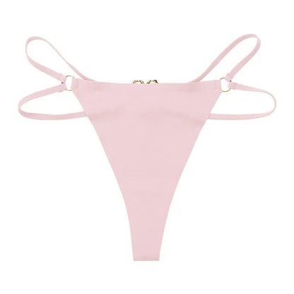 Ice Silk Seamless Double Tape Thong Women