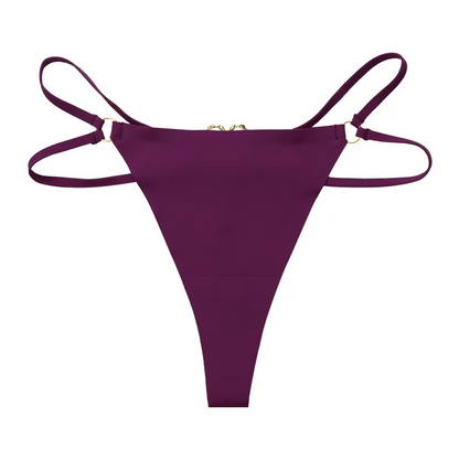 Ice Silk Seamless Double Tape Thong Women