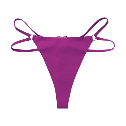 Ice Silk Seamless Double Tape Thong Women