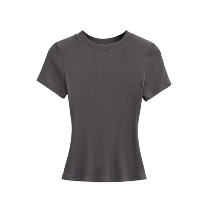 Wholesale Women Short Sleeve T-Shirt – Casual Fit Solid Color