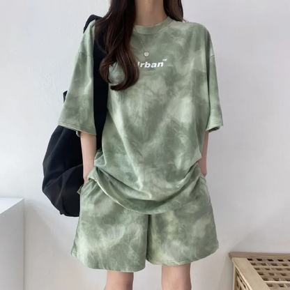 Tie-Dye T-Shirt & Shorts Set – Women’s Athleisure Wholesale