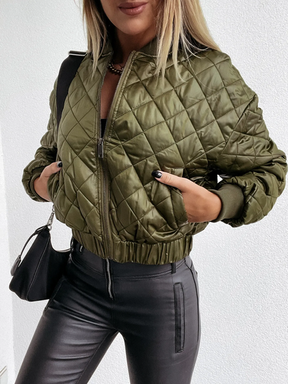 Custom Women’s Quilted Short Baseball Coat