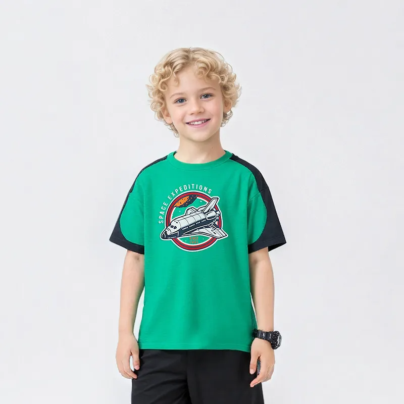Wholesale Boys T-Shirt - Printed Short Sleeve Casual Summer Wear