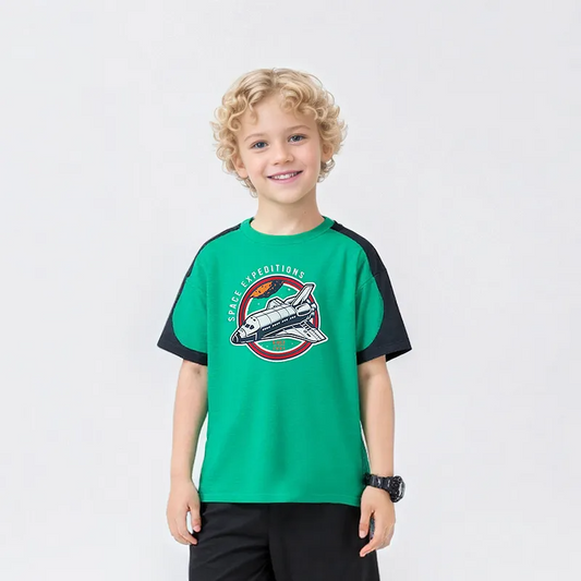 Wholesale Boys T-Shirt - Printed Short Sleeve Casual Summer Wear