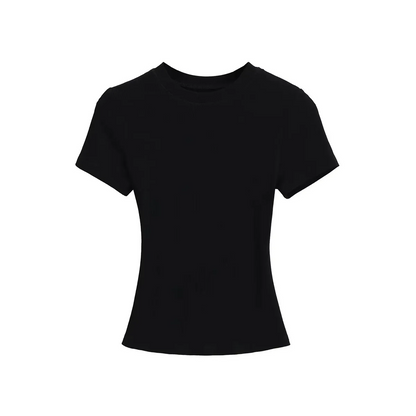 Wholesale Women Short Sleeve T-Shirt – Casual Fit Solid Color