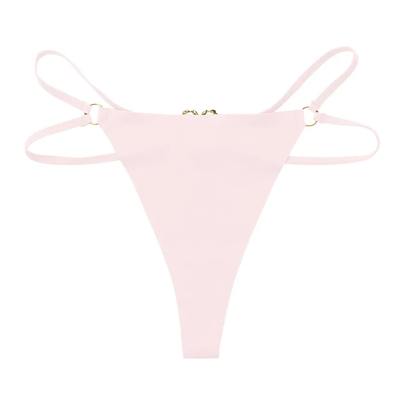 Ice Silk Seamless Double Tape Thong Women