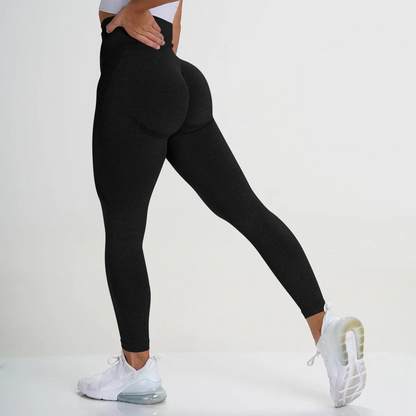 Wholesale Women Fashion Solid Color Yoga High Waist Sports Leggings