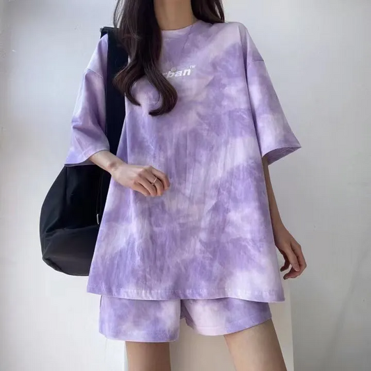 Tie-Dye T-Shirt & Shorts Set – Women’s Athleisure Wholesale