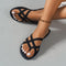 Women's Fashion Flat Thin Cross Straps Beach Slippers MultyPros