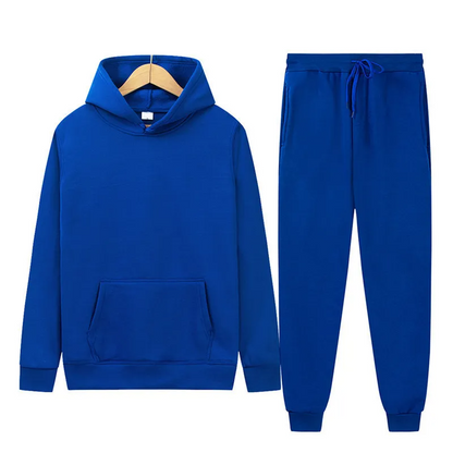 Wholesale Men's Fleece Hoodies Sets Casual Basic Solid Color Long Sleeve Pants