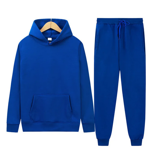 Wholesale Men's Fleece Hoodies Sets Casual Basic Solid Color Long Sleeve Pants