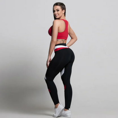 Wholesale Color Block High Waist Yoga Leggings