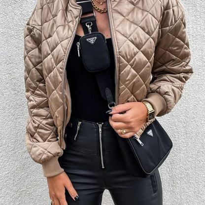 Custom Women’s Quilted Short Baseball Coat