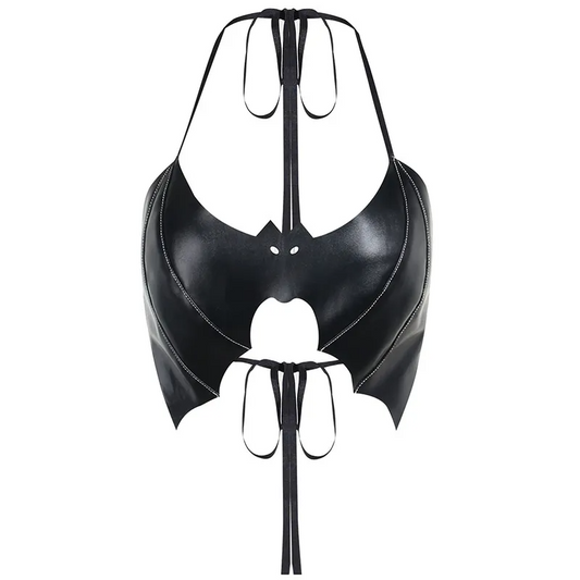Wholesale Gothic Leather Strap Top