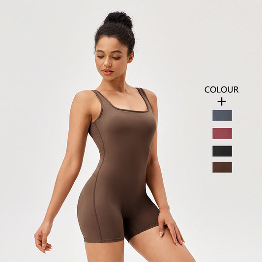 Jumpsuit With Chest Pad Skinny Hip Raise Exercise