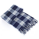 Autumn And Winter Black And White Plaid Plus-sized Thickening Thermal Men's And Women's Scarf