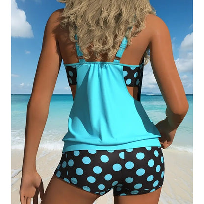 New Conservative European And American High Elasticity Belly Covering Slimming High-end Swimming Swimsuit Tankini Set