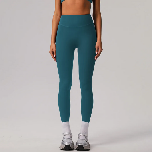 Wholesale Women Yoga Fashion Solid Color High Waist Sports Leggings