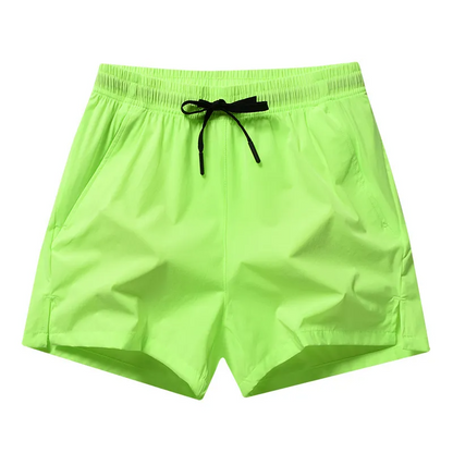 Multypros bright green shorts pajama for summer activewear wholesale with elastic waistband and black drawstring