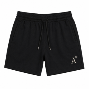 Premium Men's Black Fleece Sweat Shorts with Drawstring