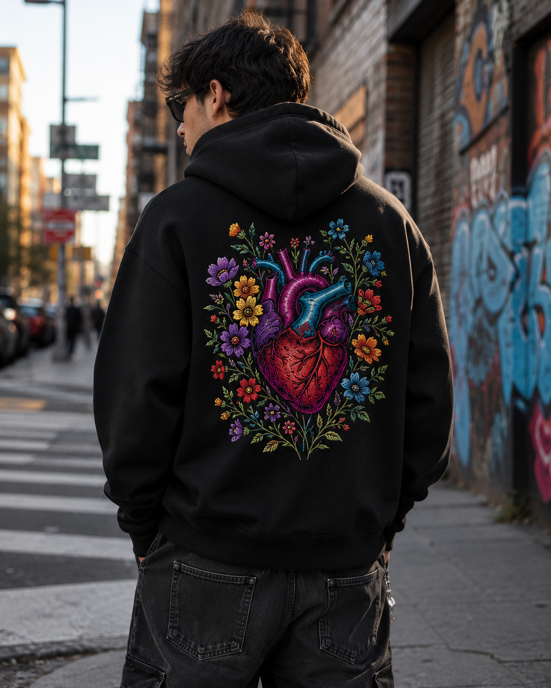 Custom Embroidered Heart Hoodie | Premium Hoodie Manufacturer & Bulk Supplier - Image 3