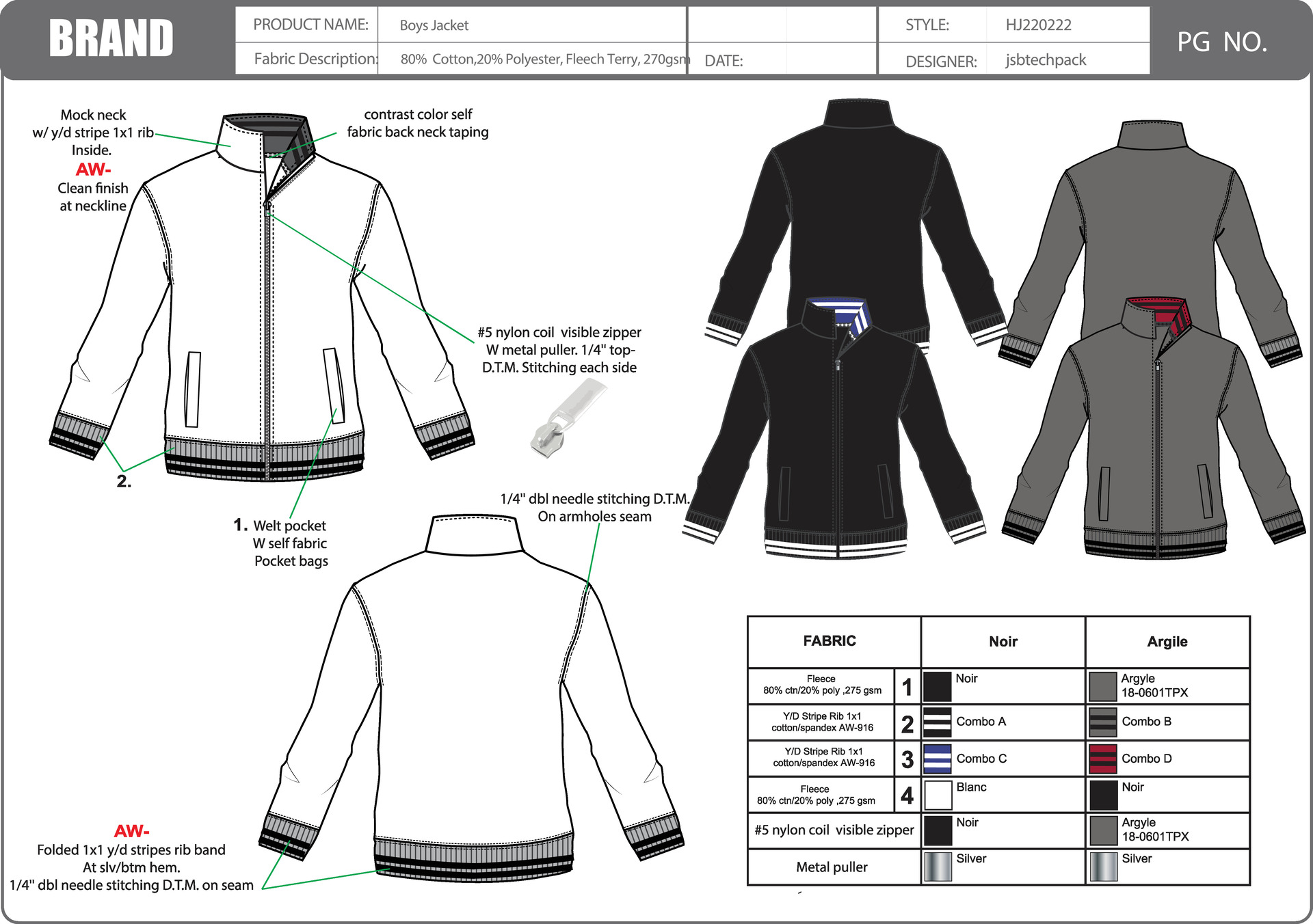 Fleece Jacket Techpack