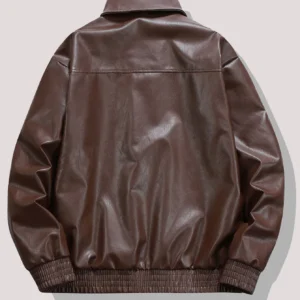 Men’s PU Leather Varsity Biker Jacket Coat