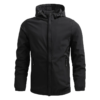 color_Black-1-1.png Men's Black Hooded Windbreaker Jacket | Custom Apparel Manufacturing