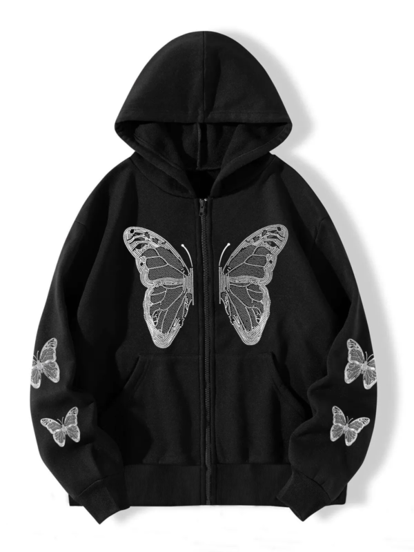 color_Black-5-1.png Black Butterfly Graphic Zip-Up Hoodie – Premium Cotton Streetwear Jacket for Men & Women