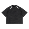 Men's Oversized Washed Black Raglan T-Shirt | Custom Manufacturing