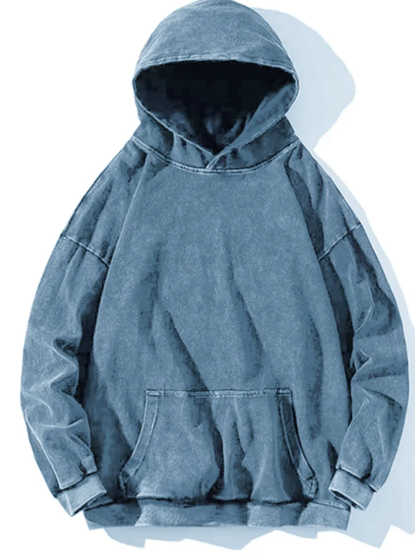 Vintage Washed Oversized Hoodie – Premium Cotton Pullover Sweatshirt for Men & Women