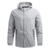 color_Light-Gray-1.png Men's Black Hooded Windbreaker Jacket | Custom Apparel Manufacturing