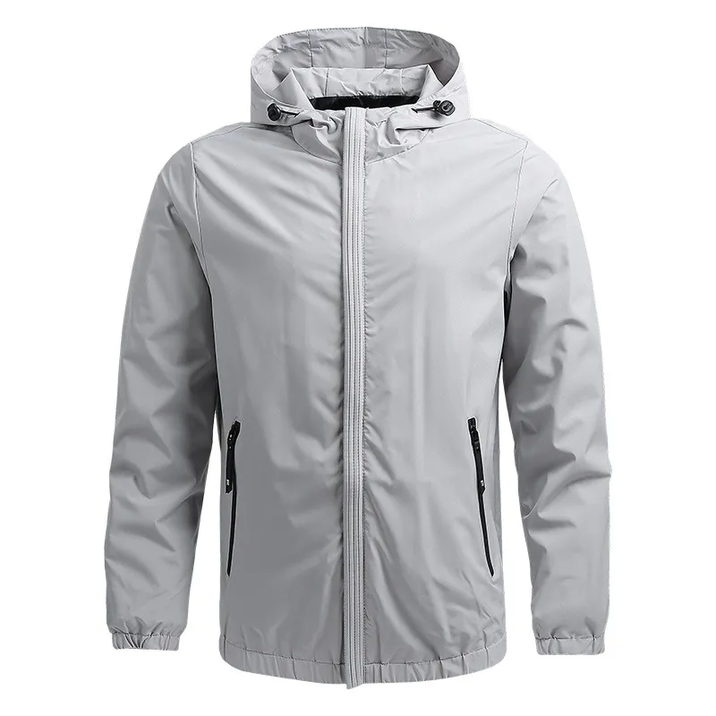 Men's Black Hooded Windbreaker Jacket | Custom Apparel Manufacturing