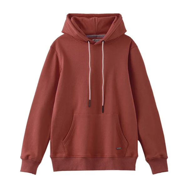 Dark Red Premium Pullover Hoodie – Cotton Casual Sweatshirt for Men & Women
