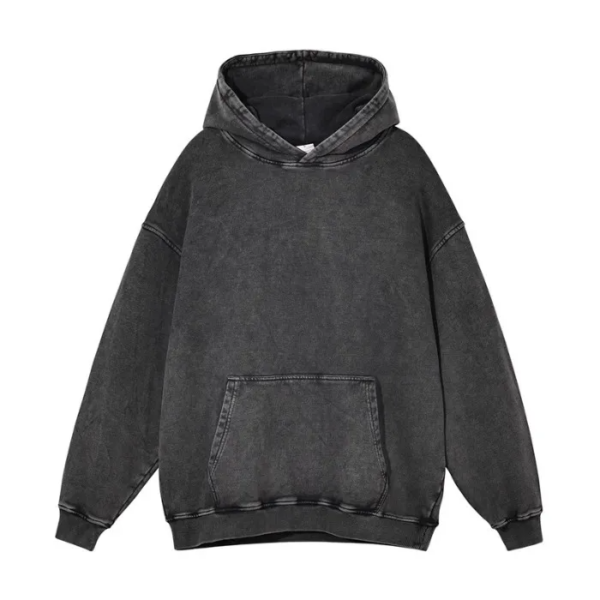 Vintage Washed Oversized Hoodie – Premium Cotton Pullover Sweatshirt for Men & Women