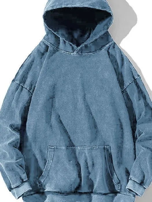 Vintage Washed Oversized Hoodie – Premium Cotton Pullover Sweatshirt for Men & Women