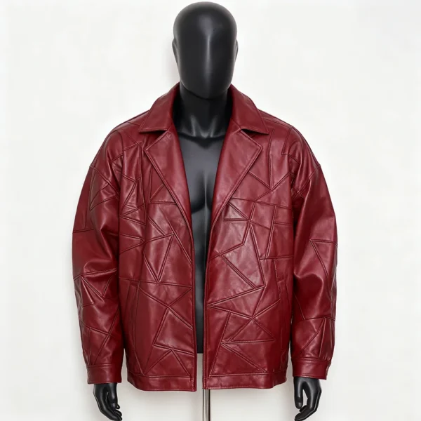 Custom PU Leather Reversible Biker Jacket