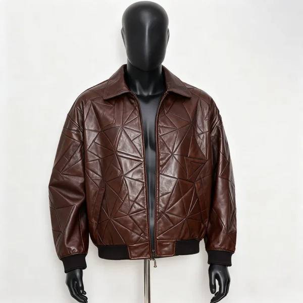 Custom PU Leather Reversible Biker Jacket