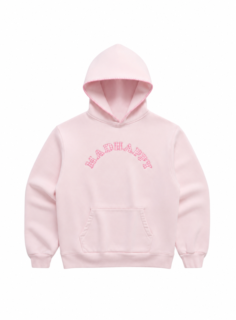 Pink Madhappy Hoodie| Soft Fleece Pullover Hoodie