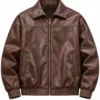 Men’s PU Leather Varsity Biker Jacket Coat